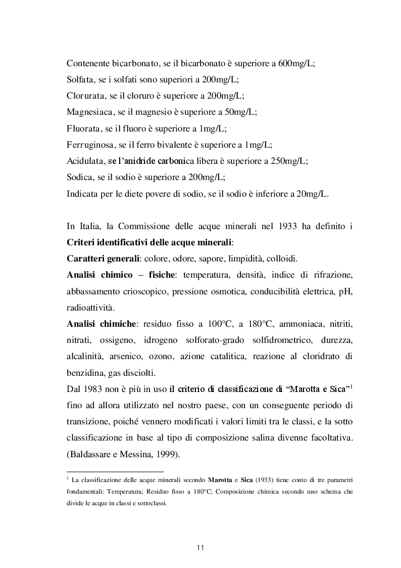 Estratto dalla tesi: Il mercato delle acque minerali