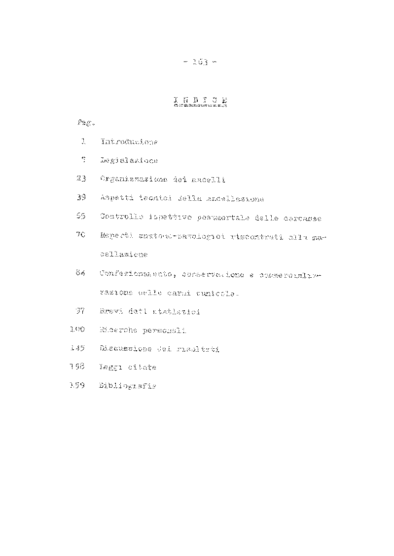 Indice della tesi: Aspetti attuali della macellazione del coniglio, Pagina 1