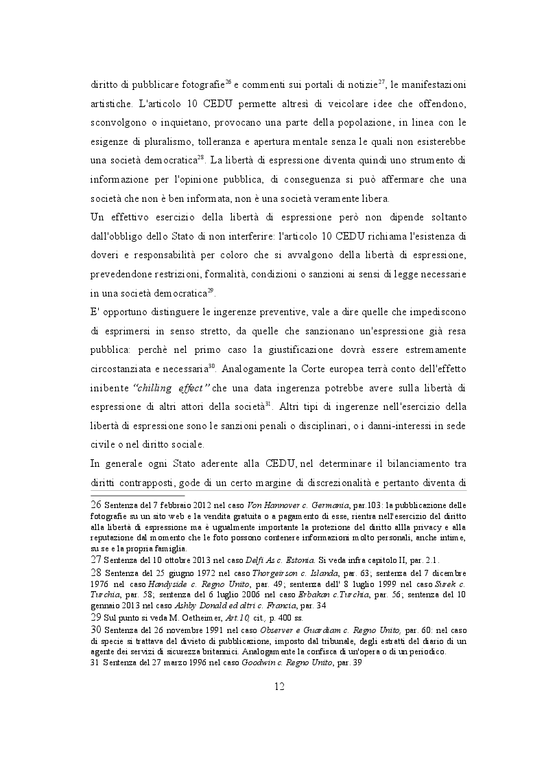 Estratto dalla tesi: Oltre la libertà di espressione: i discorsi di odio online