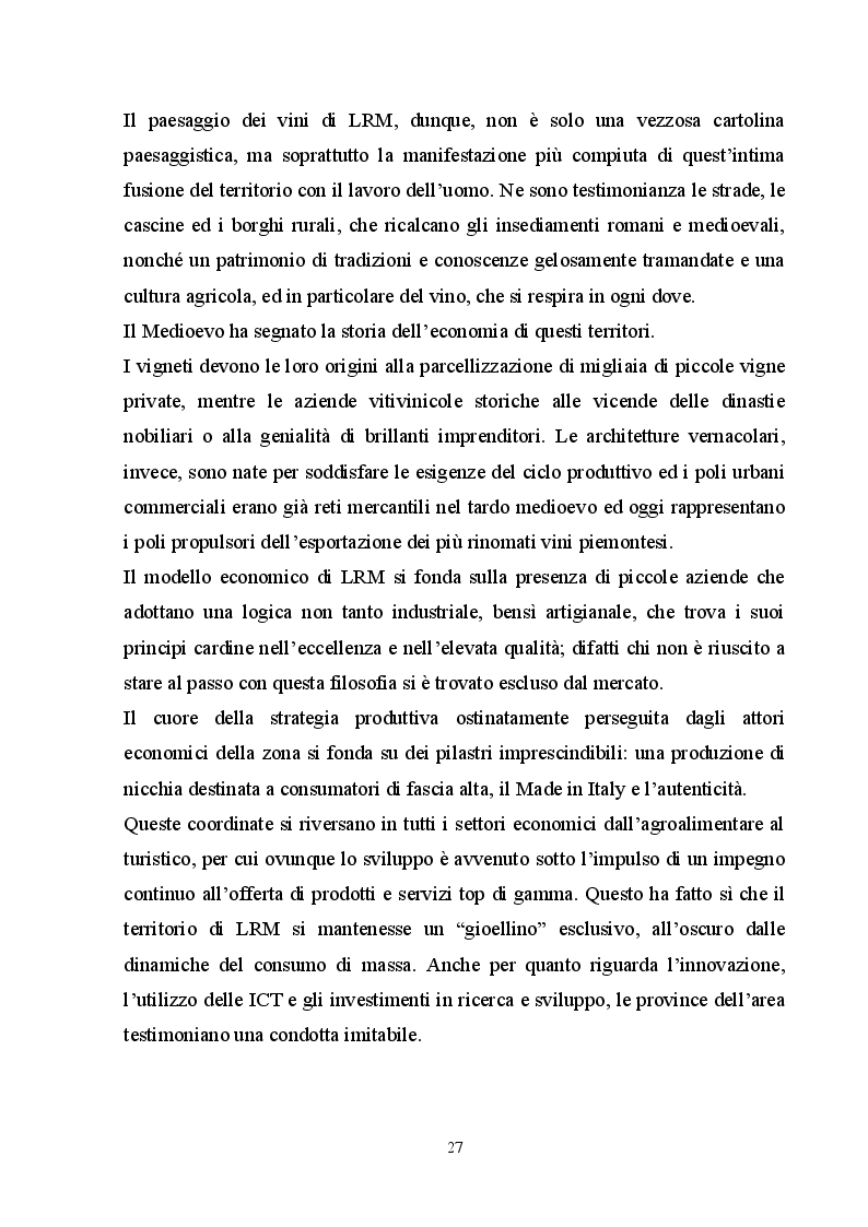 Estratto dalla tesi: Nuovo modello di distretto turistico ispirato ad un'area d'eccellenza del Piemonte, ambasciatrice del Made in Italy