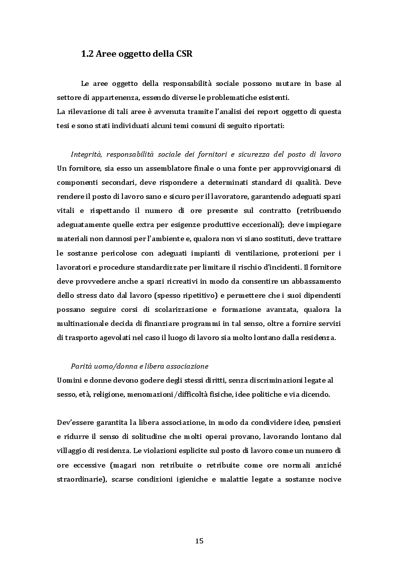 Estratto dalla tesi: L’analisi del reporting sociale: quattro casi a confronto