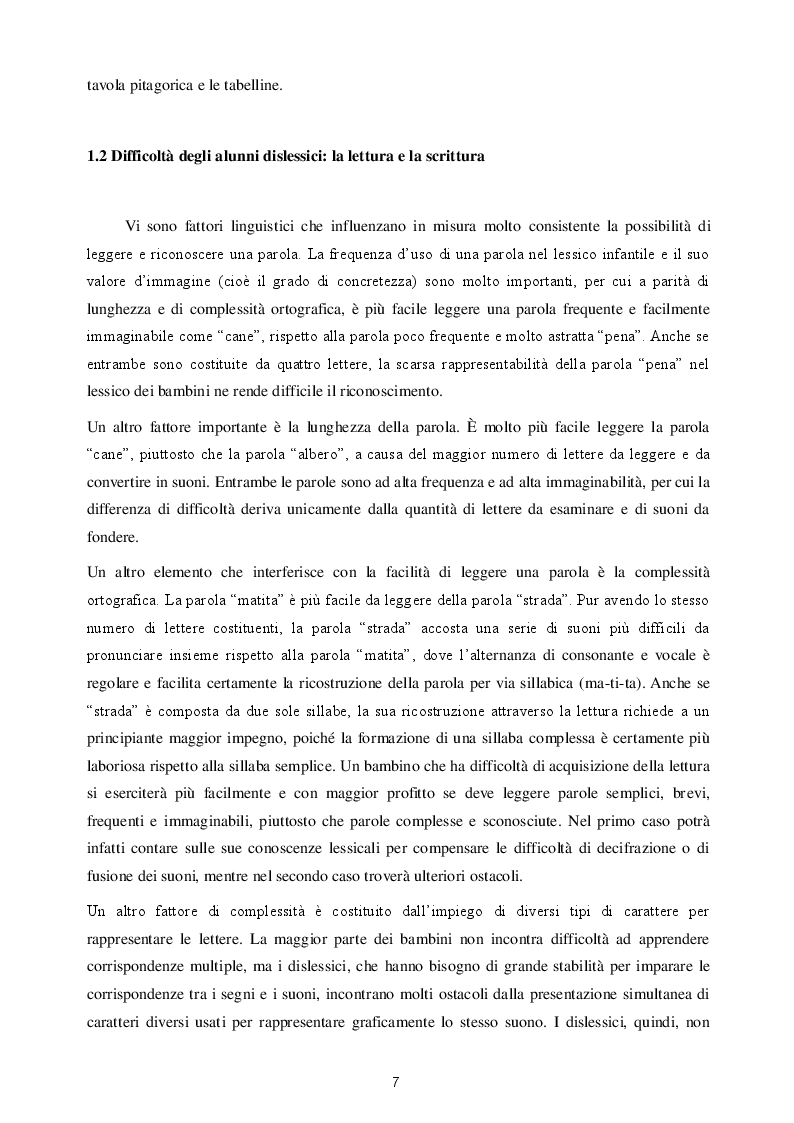 Estratto dalla tesi: Gli aspetti socio-emotivo-relazionali nel bambino dislessico