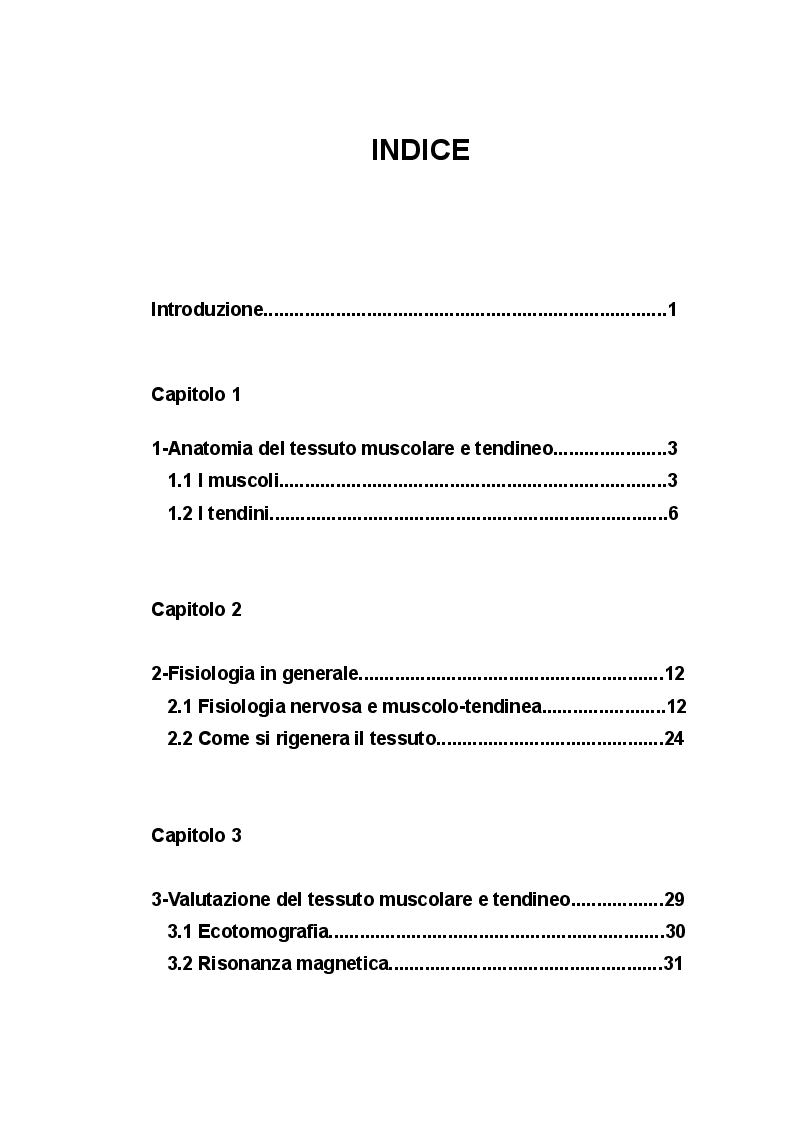 Indice della tesi: La vibrazione come tecnica integrativa nel massaggio sportivo, Pagina 1