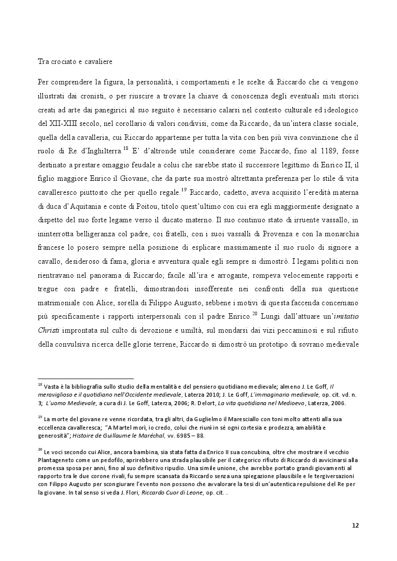 Estratto dalla tesi: Riccardo Cuor di Leone nella Messina del secolo decimosecondo alla luce delle testimonianze cronachistiche di Riccardo di Devizes e Ambrogio