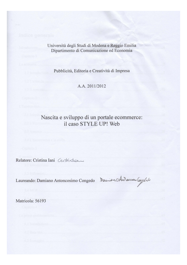 Anteprima della tesi: Nascita e sviluppo di un portale Ecommerce: il caso STYLE UP! Web, Pagina 1