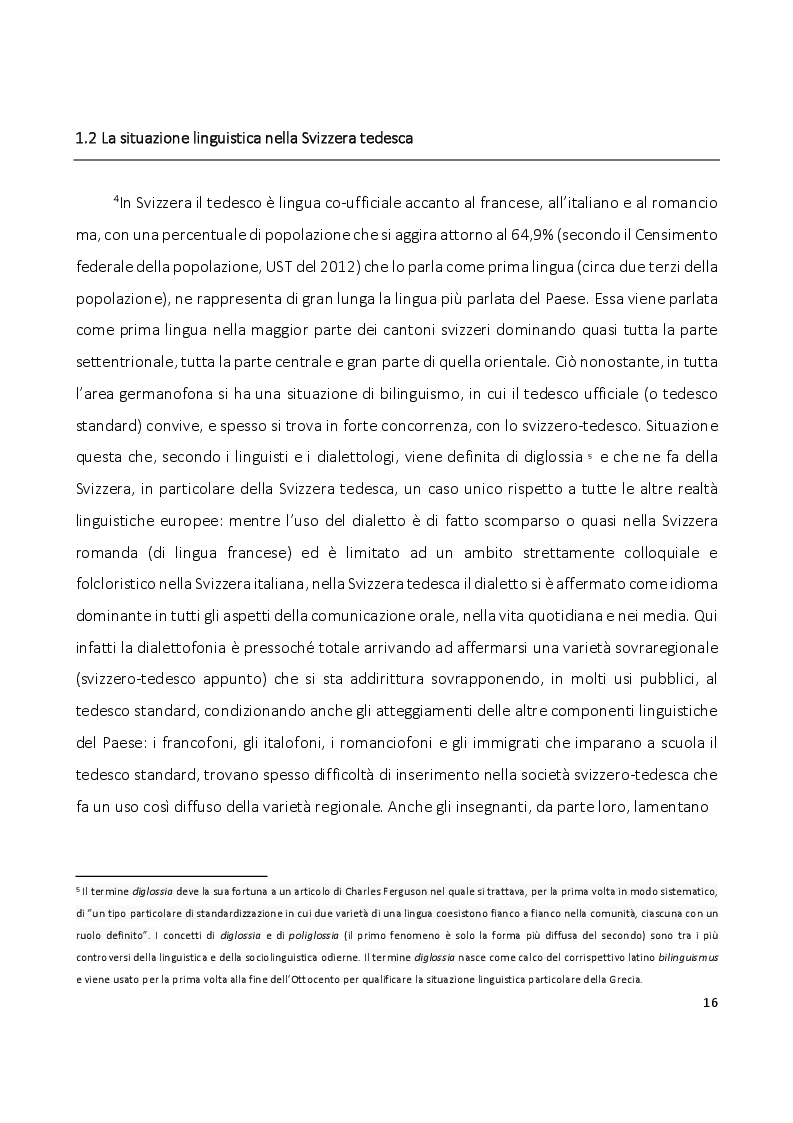 Estratto dalla tesi: Le varietà della lingua tedesca in Svizzera