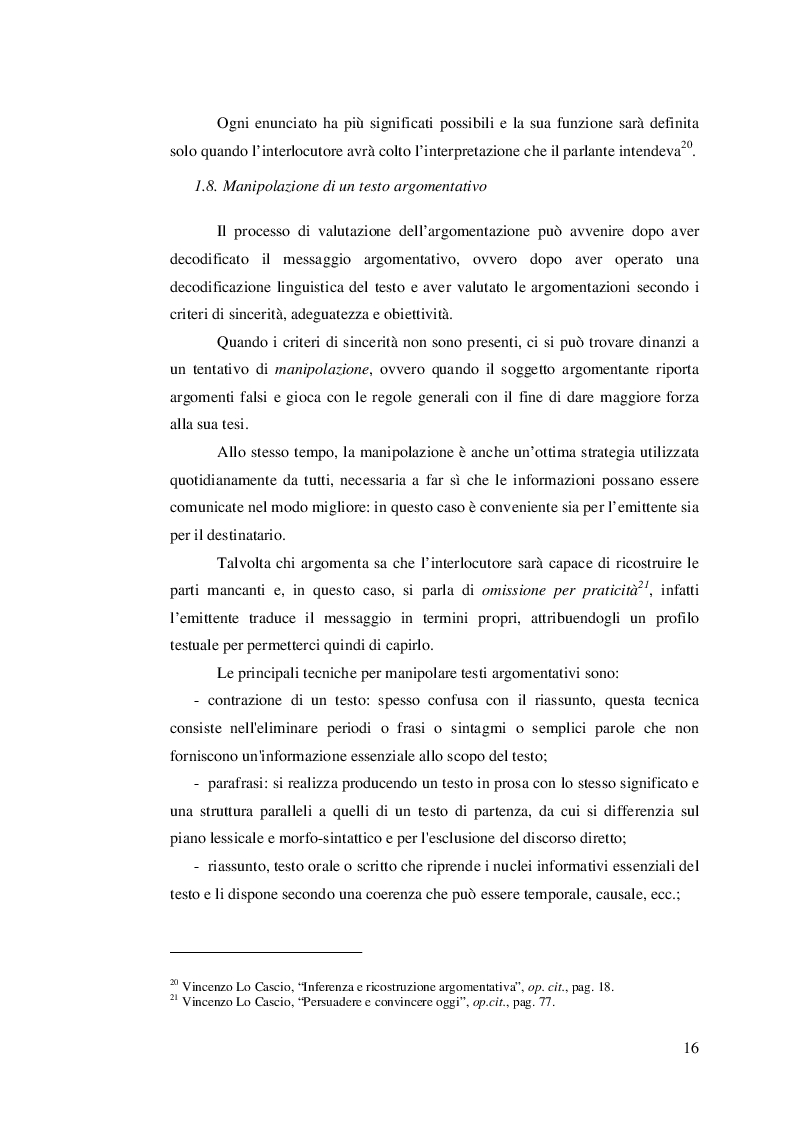 Estratto dalla tesi: L'Argomentazione ne ''Il birraio di Preston''