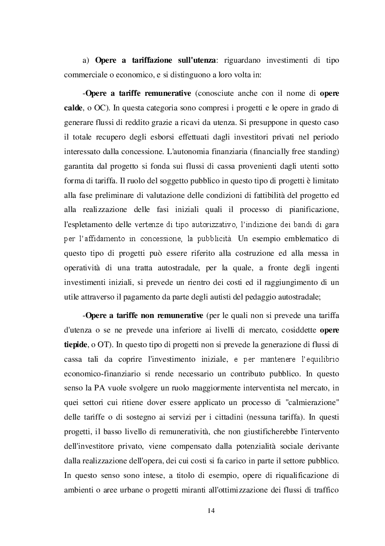 Estratto dalla tesi: Il Project Financing: un'opportunità per pubblico e privato