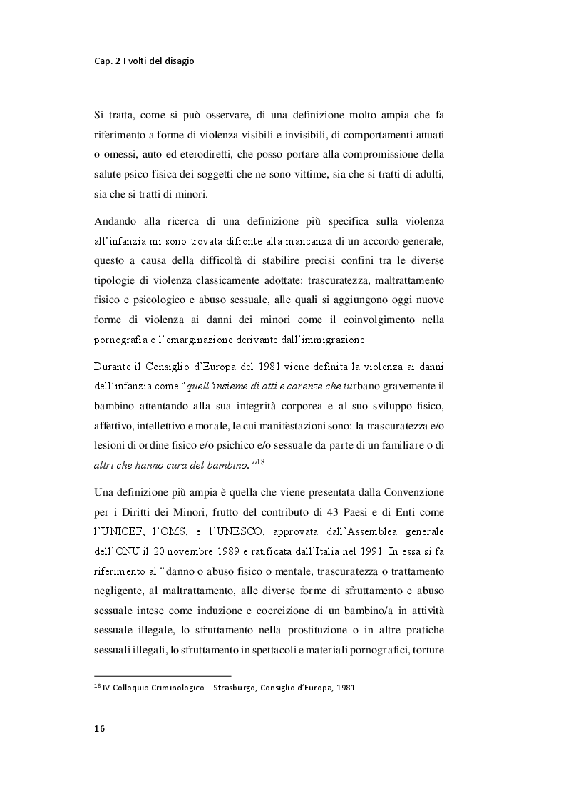 Estratto dalla tesi: Giochiamo al gioco del far finta? Il gioco simbolico come mezzo per favorire l'esternazione del disagio infantile