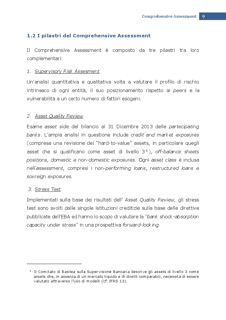 Estratto dalla tesi: Asset Quality Review e IAS 39: una verifica di coerenza