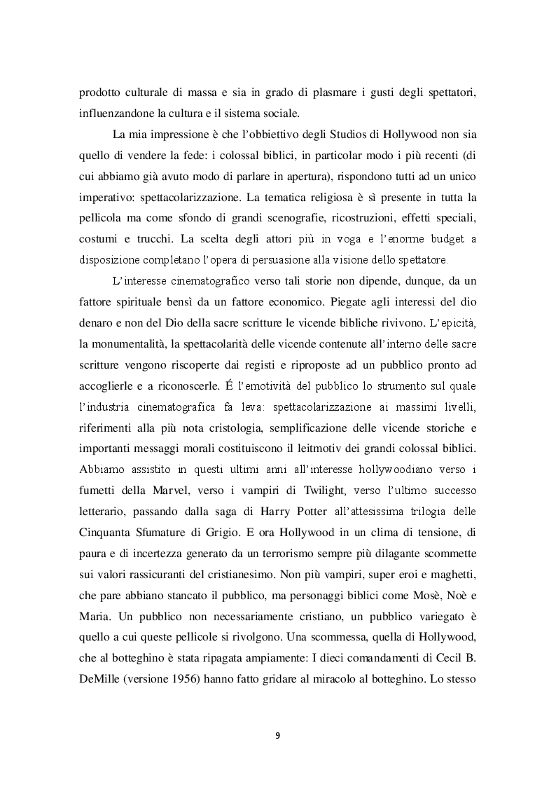 Estratto dalla tesi: Quando la Bibbia incontra Hollywood. I film su Mosè e l’Esodo dagli anni Venti ad oggi