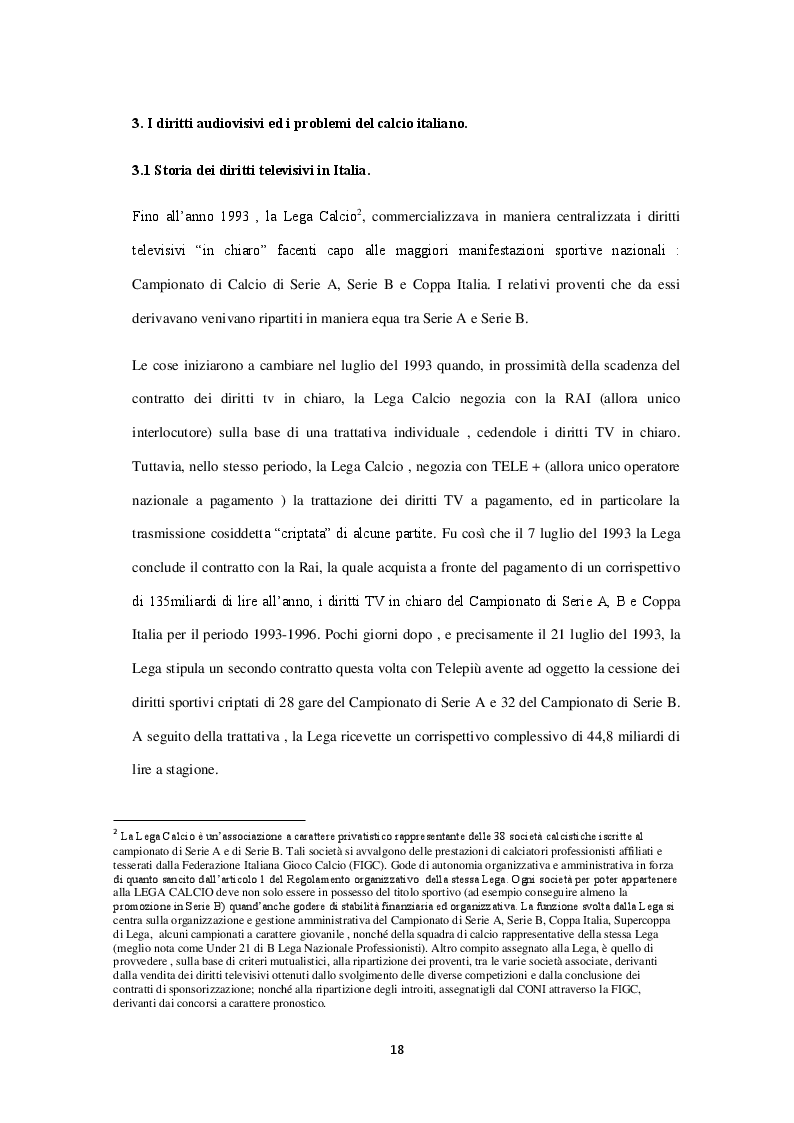 Estratto dalla tesi: Il gap tra le società calcistiche europee ed italiane