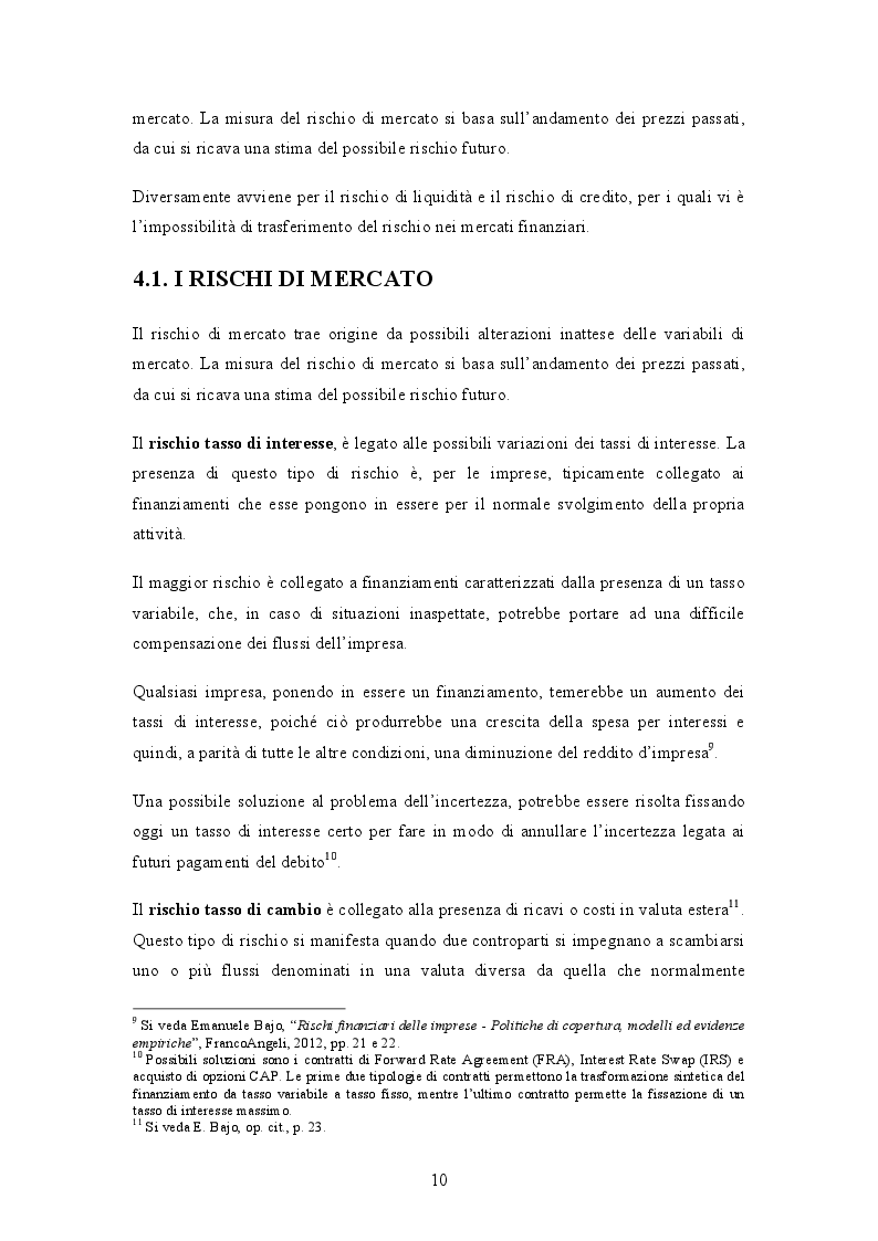 Estratto dalla tesi: Analisi e gestione del rischio d'impresa: misure e strumenti