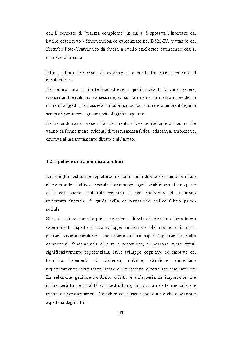 Estratto dalla tesi: I traumi infantili: la Sindrome di Munchhausen per procura