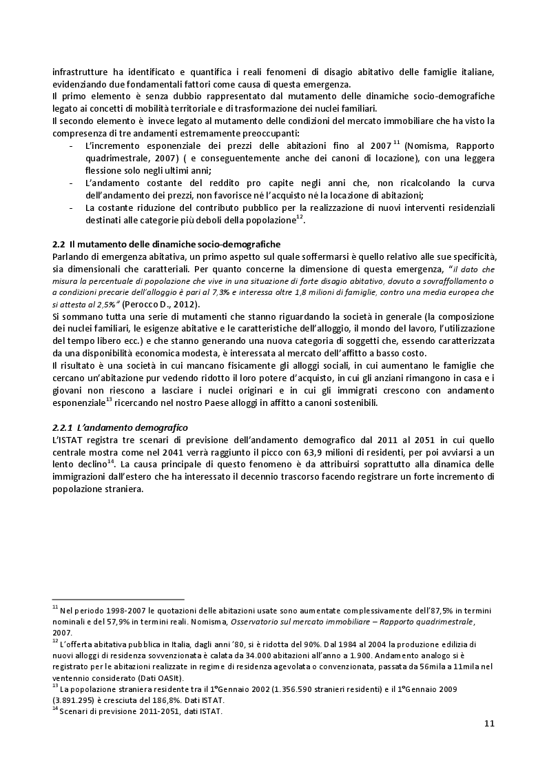 Estratto dalla tesi: Social Housing: Sviluppo, Realizzazione e Gestione