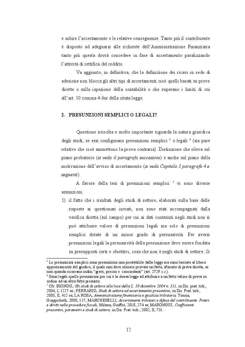 Estratto dalla tesi: Gli studi di settore e la difesa del contribuente