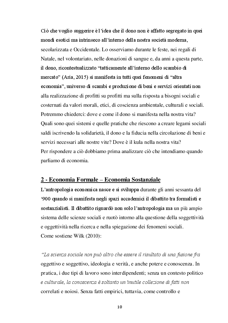 Estratto dalla tesi: ''GASSOLOTTO: Etnografia di un Gruppo d'Acquisto Solidale'' Riflessioni antropologiche sulle reti di economia umana