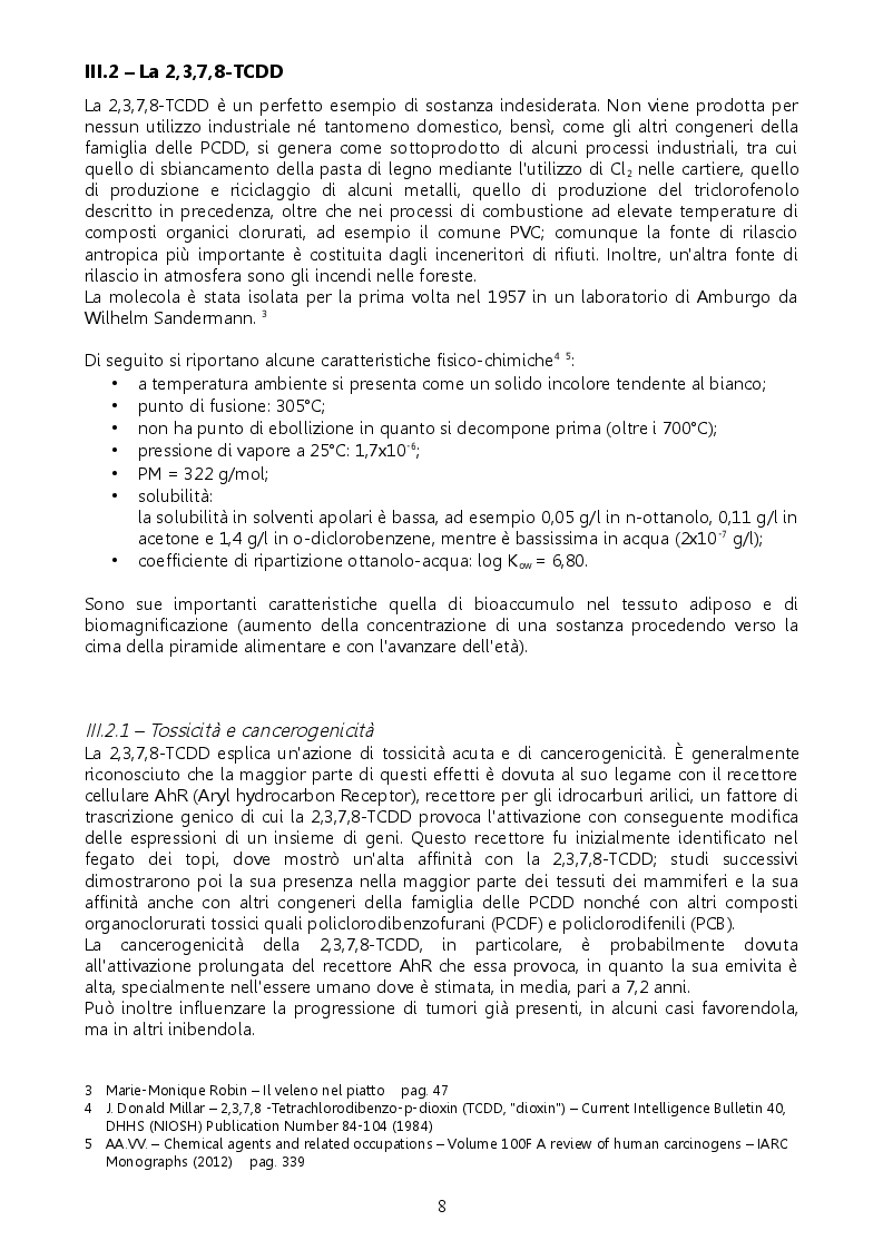 Estratto dalla tesi: Il disastro di Seveso: contaminazione e interventi di ripristino ambientale
