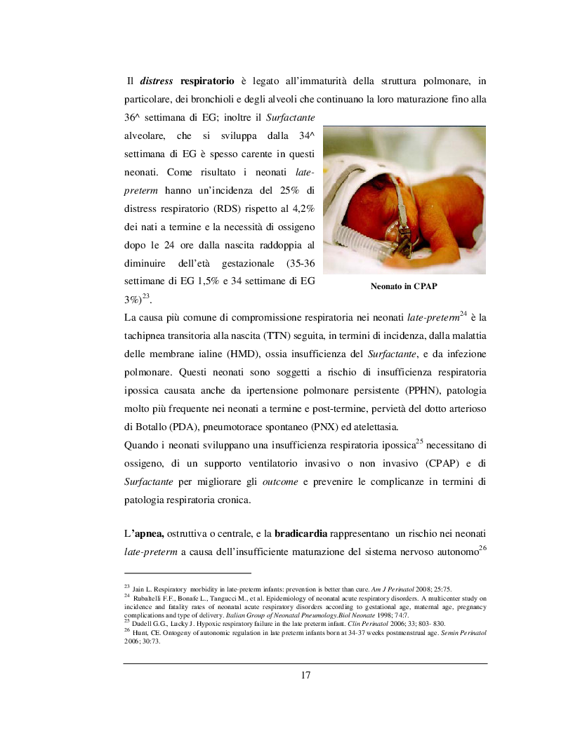 Estratto dalla tesi: Il ruolo della care personalizzata nella promozione dello sviluppo psicomotrio del neonato Late-Preterm
