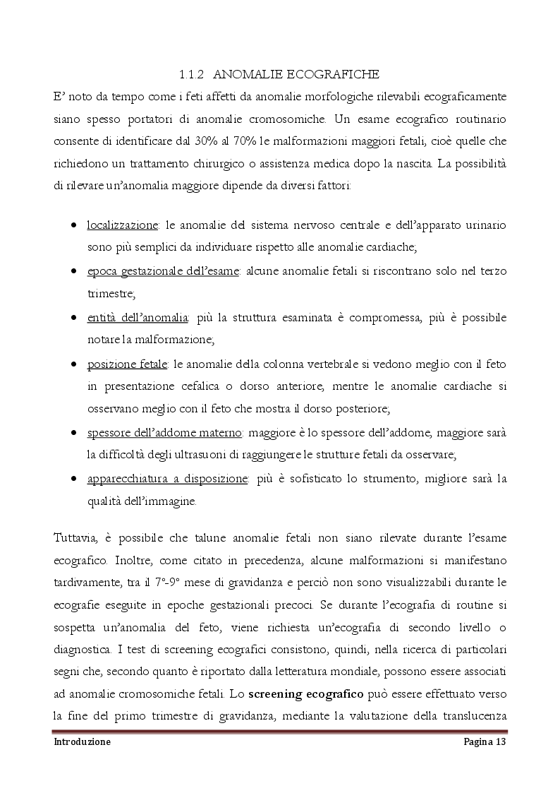 Estratto dalla tesi: Studio delle basi genetiche dell'insorgenza di alterazioni da accumulo di fluidi riscontrate durante lo sviluppo fetale: idrope, igroma cistico e translucenza nucale aumentata
