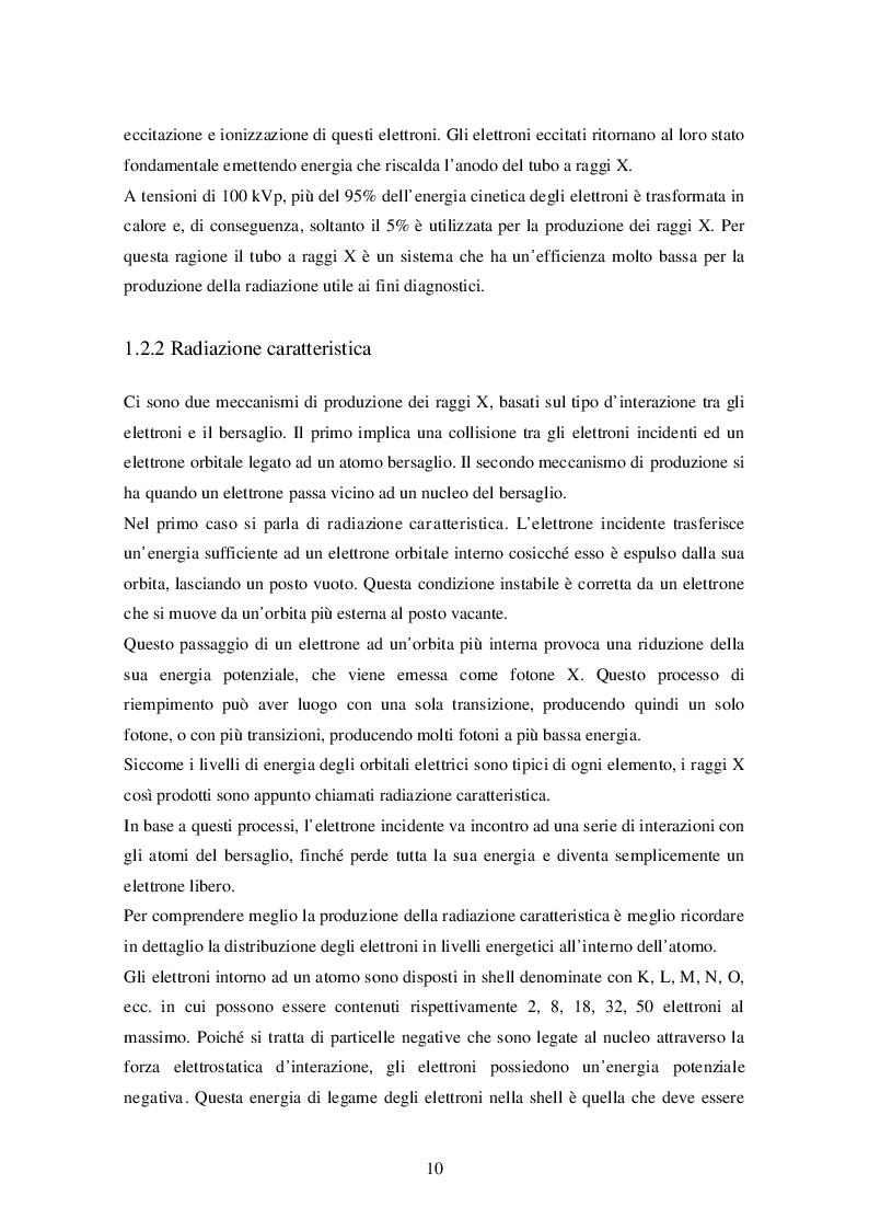 Estratto dalla tesi: Mammografia digitale: confronto tra qualità immagine in relazione alle curve di acquisizione dosimetriche