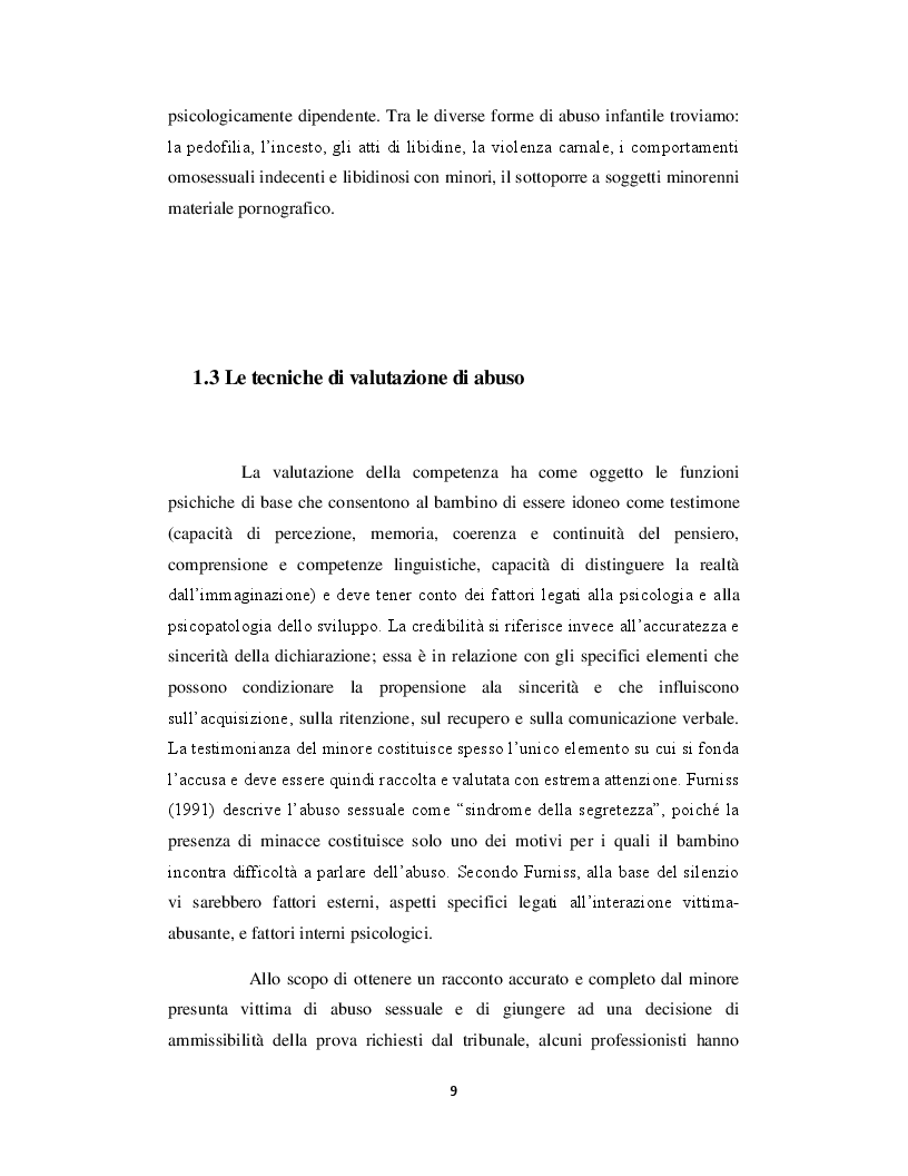 Estratto dalla tesi: Abuso in età evolutiva: tecniche di analisi basate sul disegno