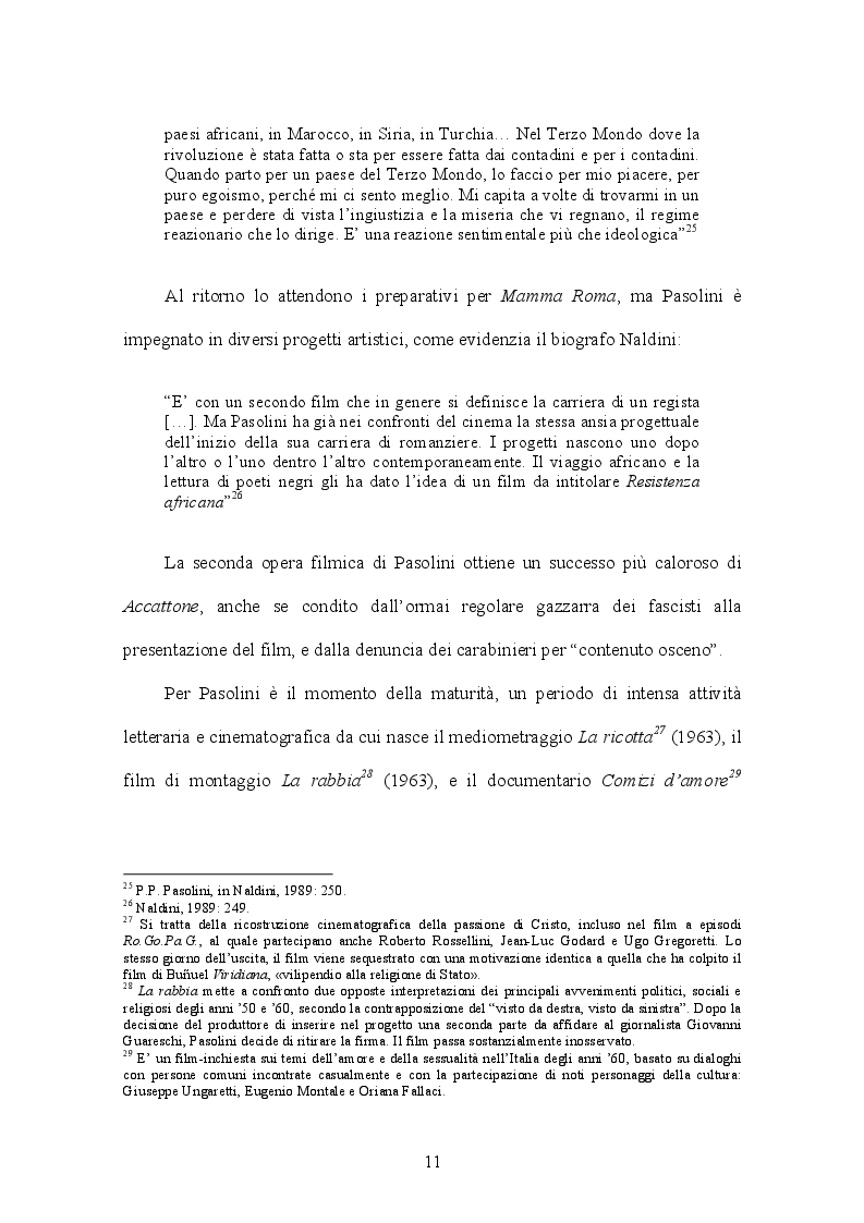 Estratto dalla tesi: Appunti per un'Orestiade africana di Pier Paolo Pasolini