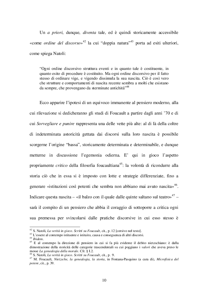 Estratto dalla tesi: Il potere di normalizzazione in Michel Foucault