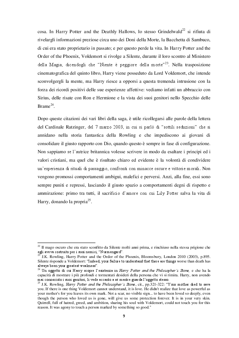 Estratto dalla tesi: La saga di Harry Potter: fabula, trame allegoriche e la rilevanza di The Deathly Hallows
