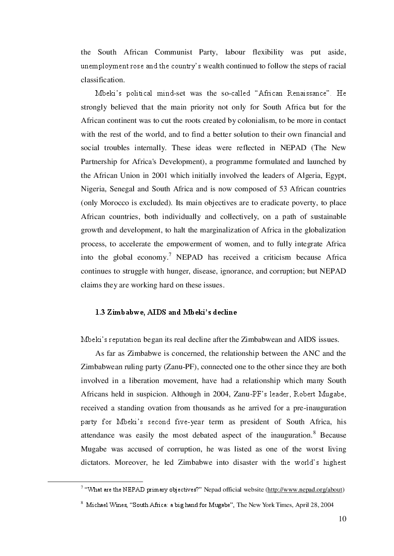 Estratto dalla tesi: BEE in South Africa: What is Black Economic Empowerment and where has the “Rainbow Nation” gone?