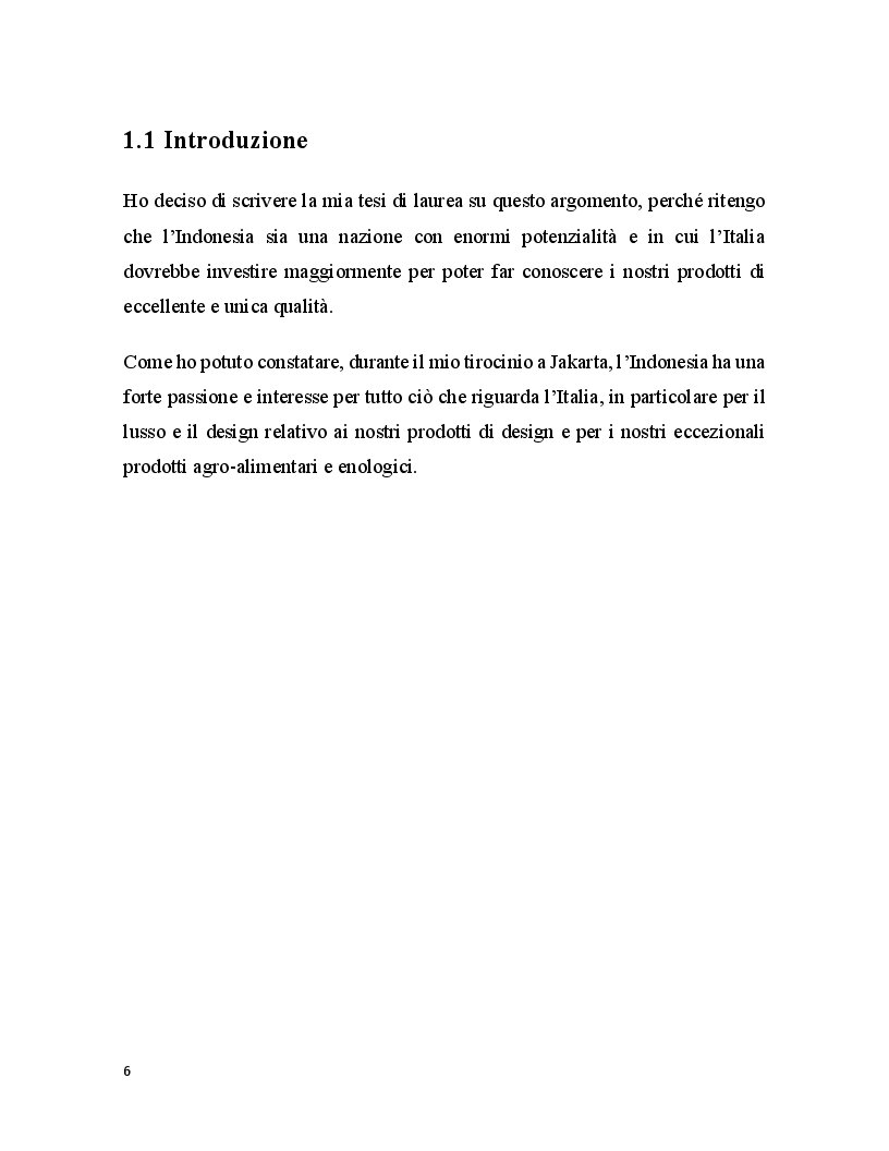 Anteprima della tesi: Indonesia: una nuova frontiera per il food & beverage "Made in Italy", Pagina 5