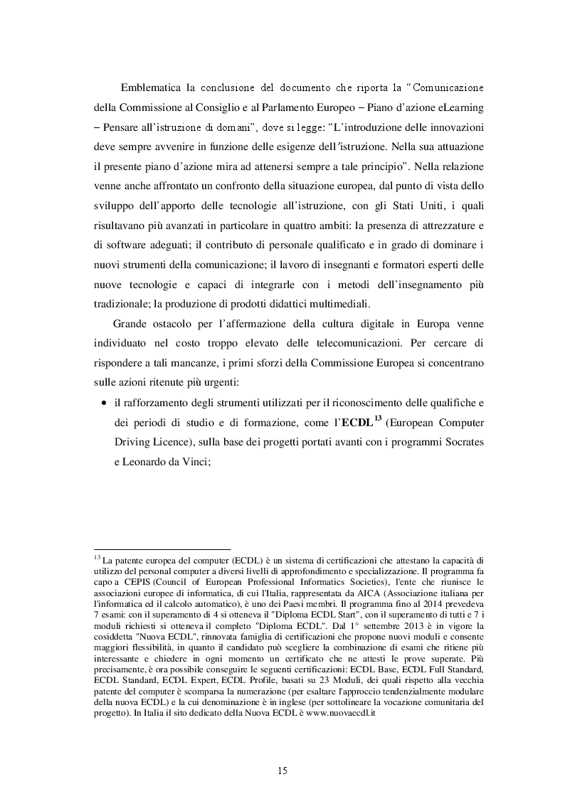 Estratto dalla tesi: La scuola italiana: dalla carta al digitale