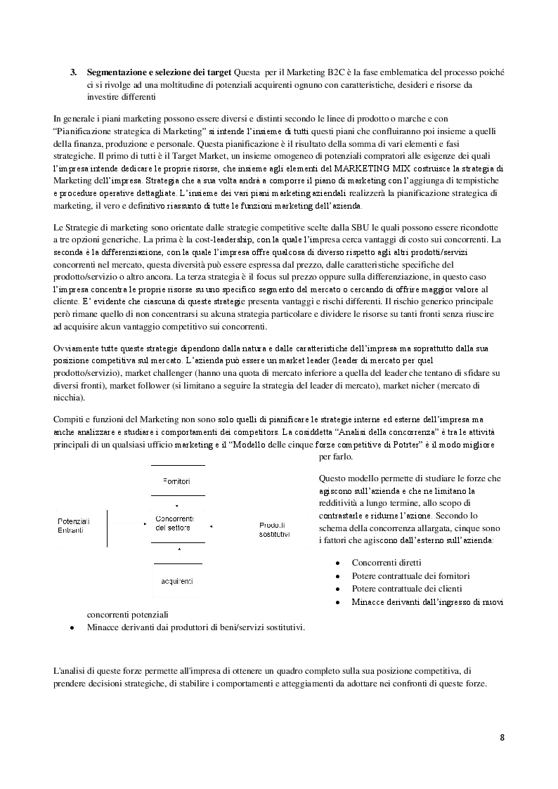 Estratto dalla tesi: Marketing nelle imprese B2B