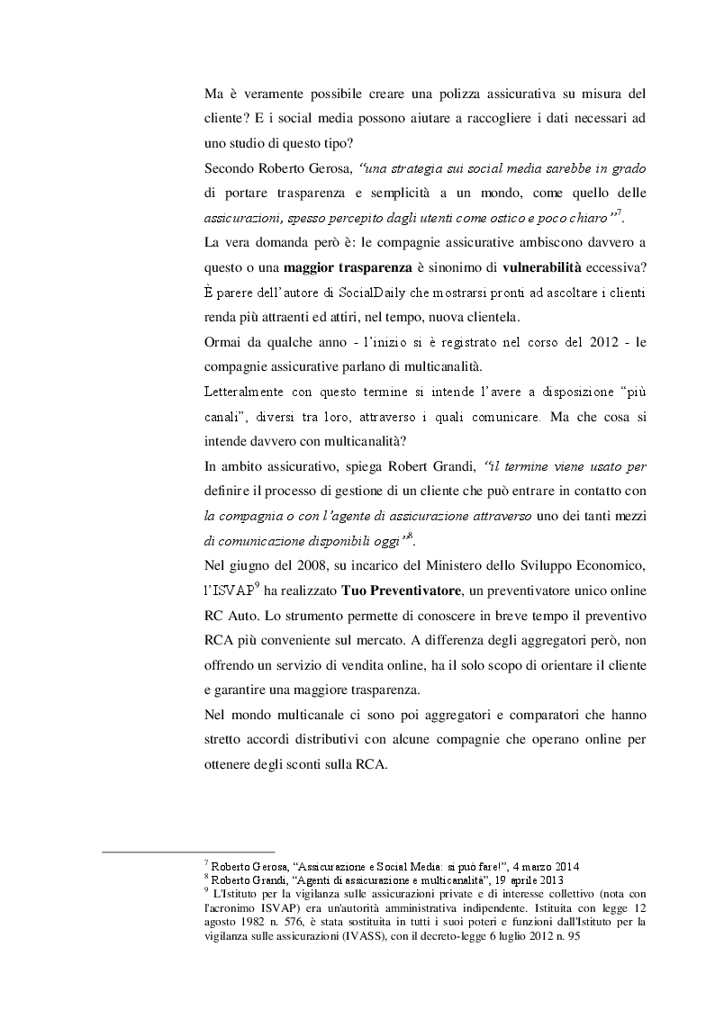 Estratto dalla tesi: Le compagnie assicurative tradizionali e i social media. Quale futuro per gli intermediari?