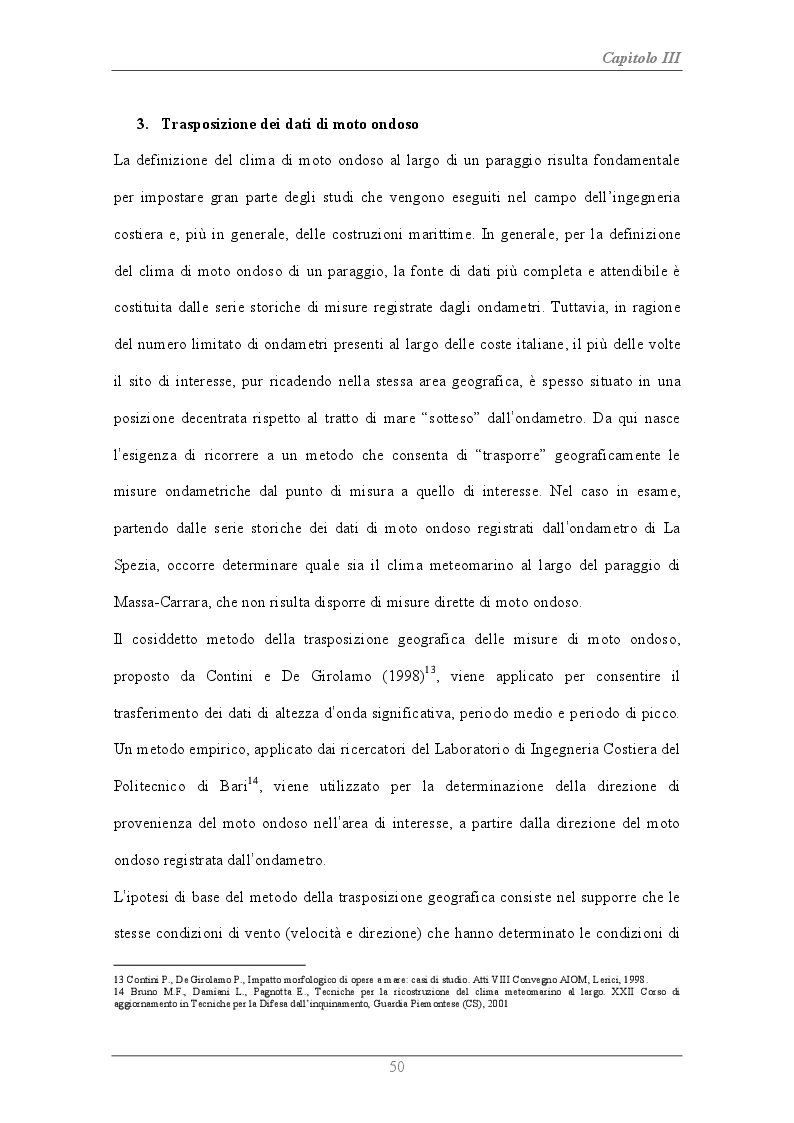 Estratto dalla tesi: Modellazione idro-morfodinamica del litorale di Marina di Massa-Carrara