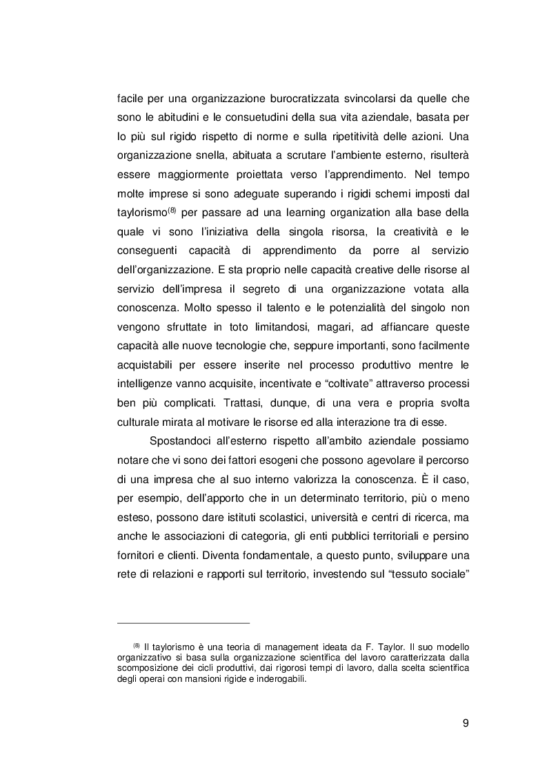 Estratto dalla tesi: Knowledge Management: il valore della conoscenza.