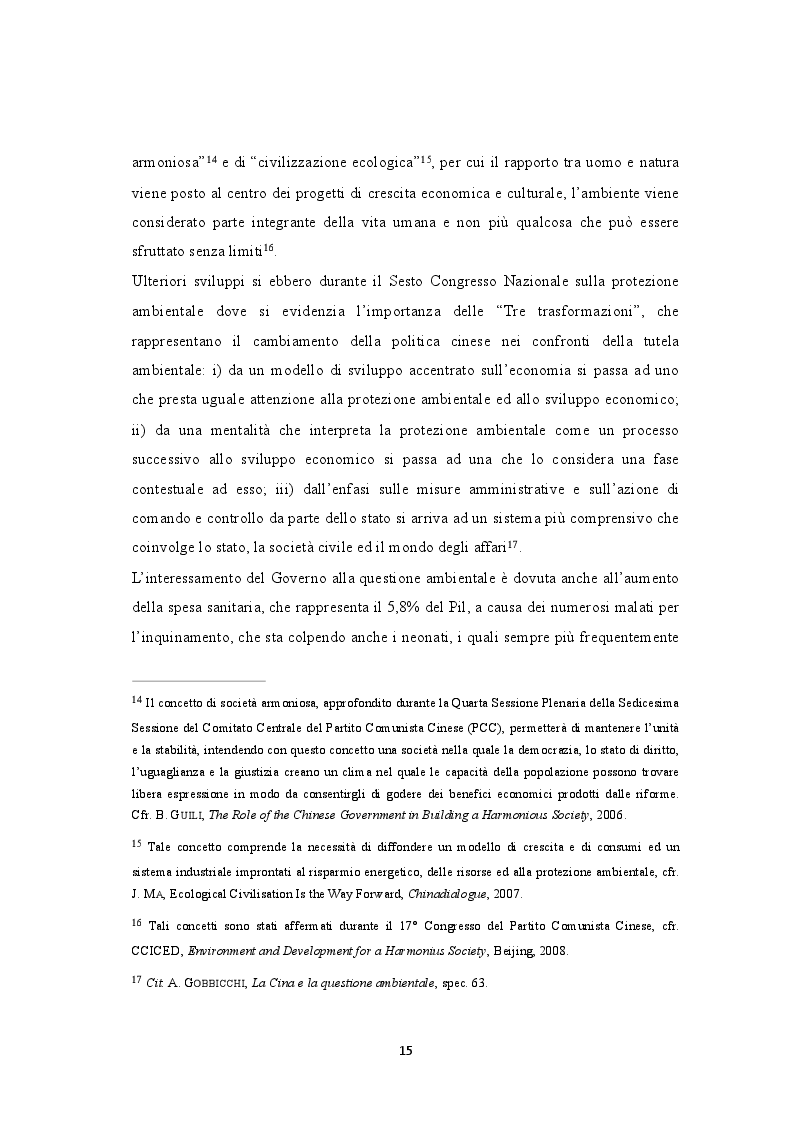 Estratto dalla tesi: La tutela ambientale nella Repubblica Popolare Cinese