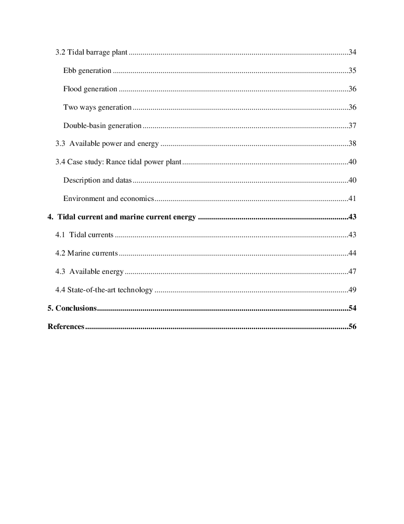 Indice della tesi: A preliminary study about methods for harvesting energy from marine resources, Pagina 2