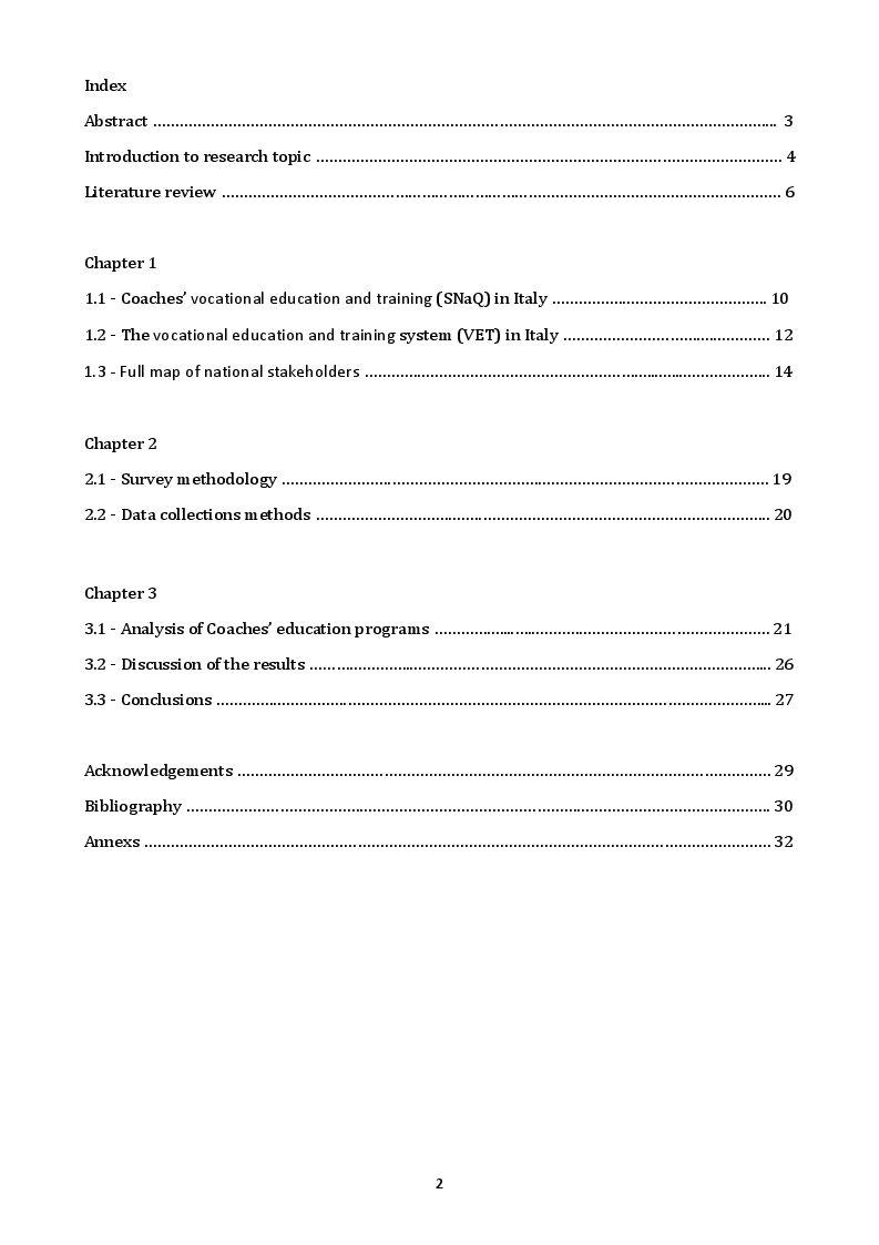 Indice della tesi: Analysis of Olympic coach education programs , Pagina 1
