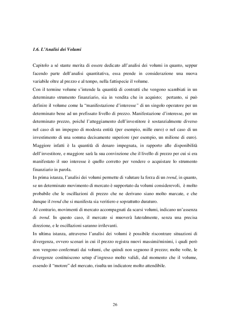 Estratto dalla tesi: La determinazione di strategie d'investimento mediante l'Analisi Tecnica