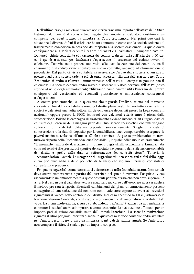 Estratto dalla tesi: I Bilanci delle società calcistiche:gli effetti del fair play finanziario