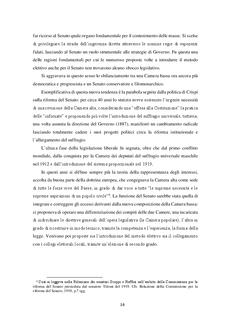 Estratto dalla tesi: Le seconde Camere in Italia e in Belgio