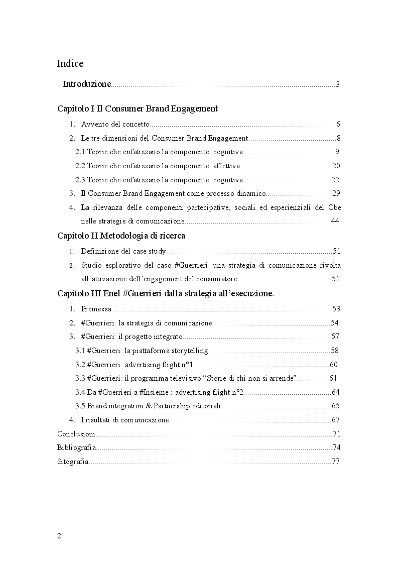 Indice della tesi: Verso una visione integrata del marketing, Pagina 1