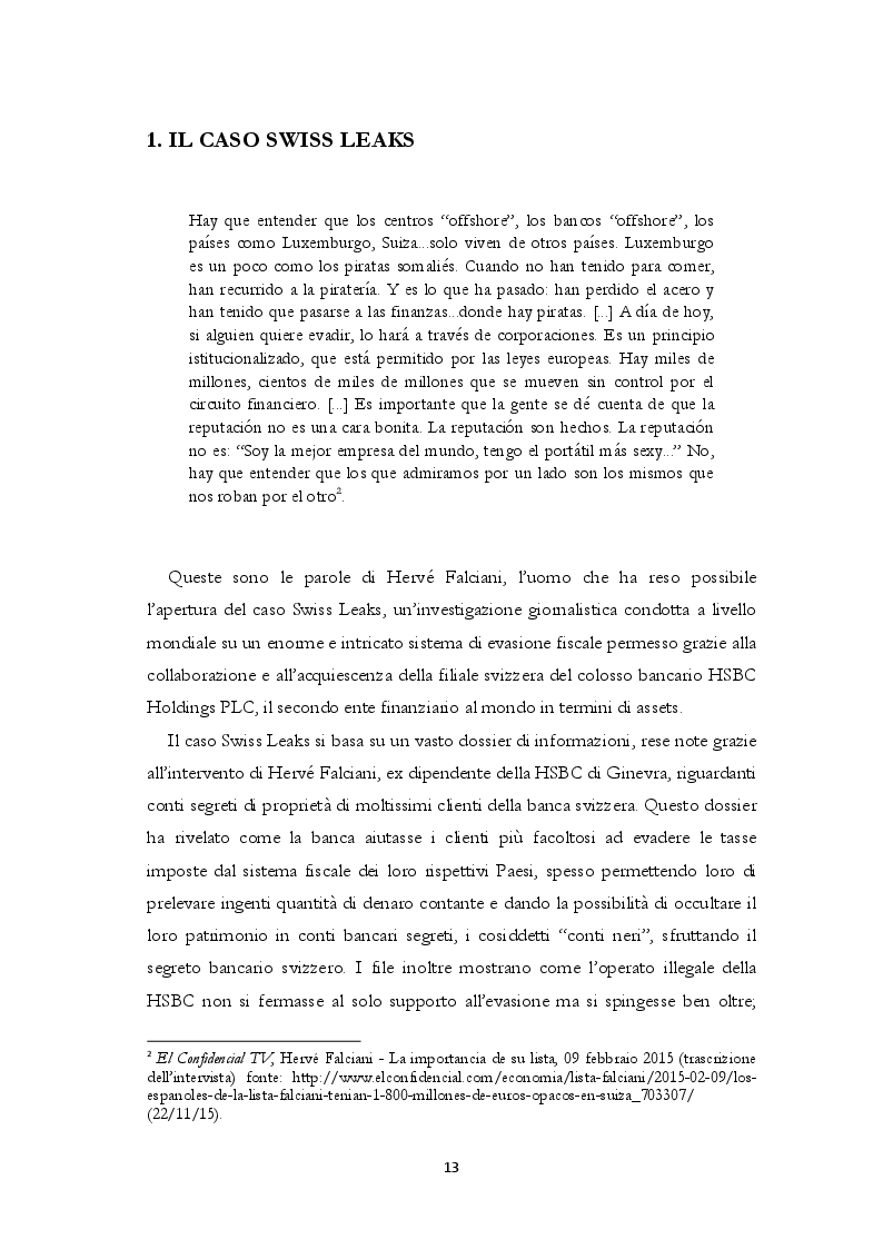 Estratto dalla tesi: The biggest banking leak in history: analisi linguistico discorsiva della stampa internazionale e della strategia di comunicazione della banca HSBC nel contesto dello scandalo Swiss Leaks