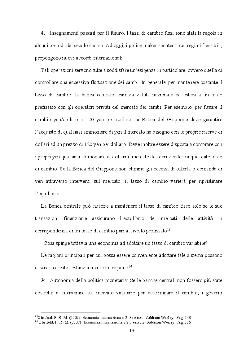 Estratto dalla tesi: La volatilità dei cambi