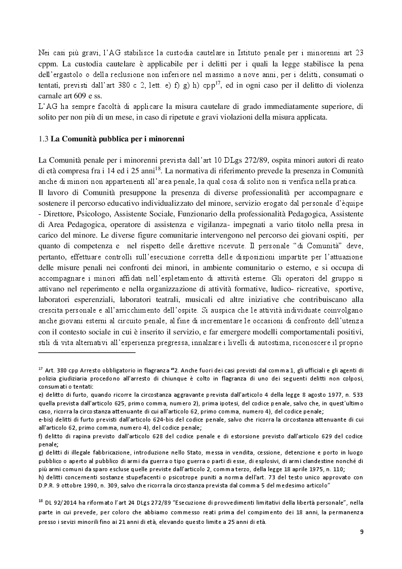 Estratto dalla tesi: Osservazione scientifica della personalità del minore nel sistema penale minorile