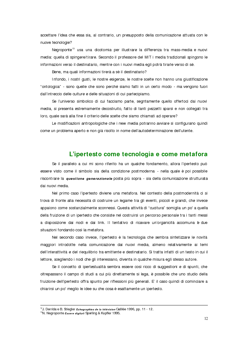Anteprima della tesi: Sistemi deficienti? Interazione tra utente, ambiente e tecnologie ipermediali., Pagina 10