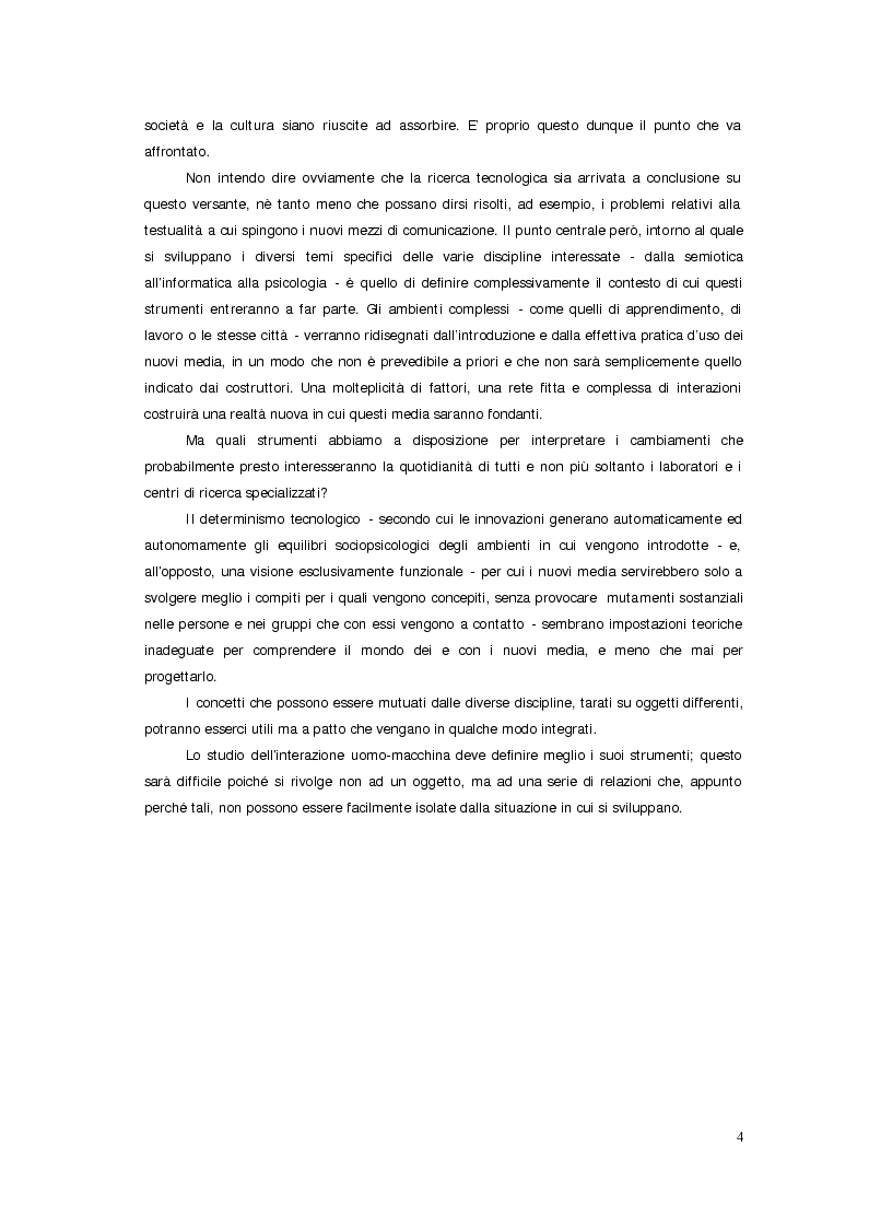 Anteprima della tesi: Sistemi deficienti? Interazione tra utente, ambiente e tecnologie ipermediali., Pagina 2