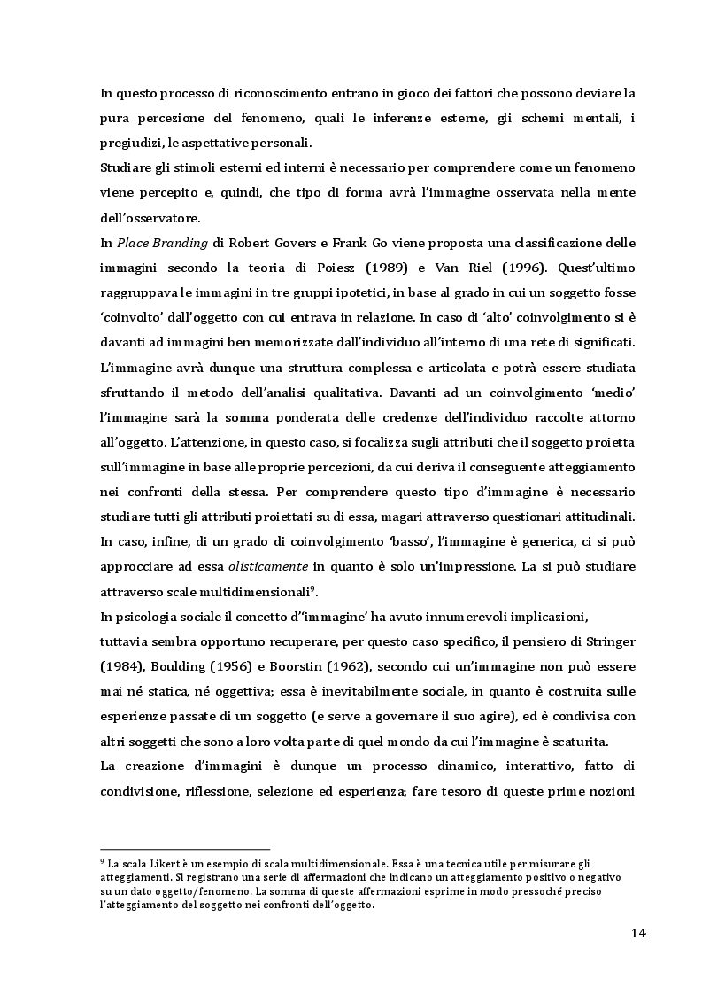 Estratto dalla tesi: Ceci n'est pas Place Branding