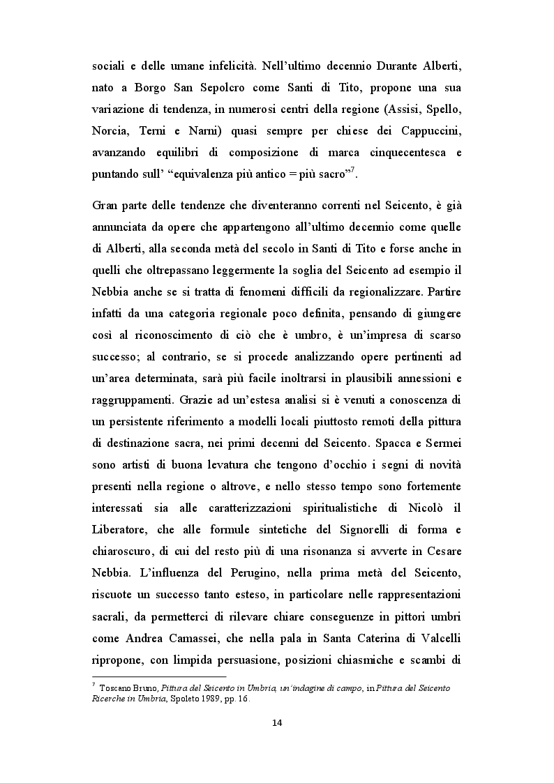 Estratto dalla tesi: Il seicento a Foligno. I cicli pittorici delle residenze nobiliari.